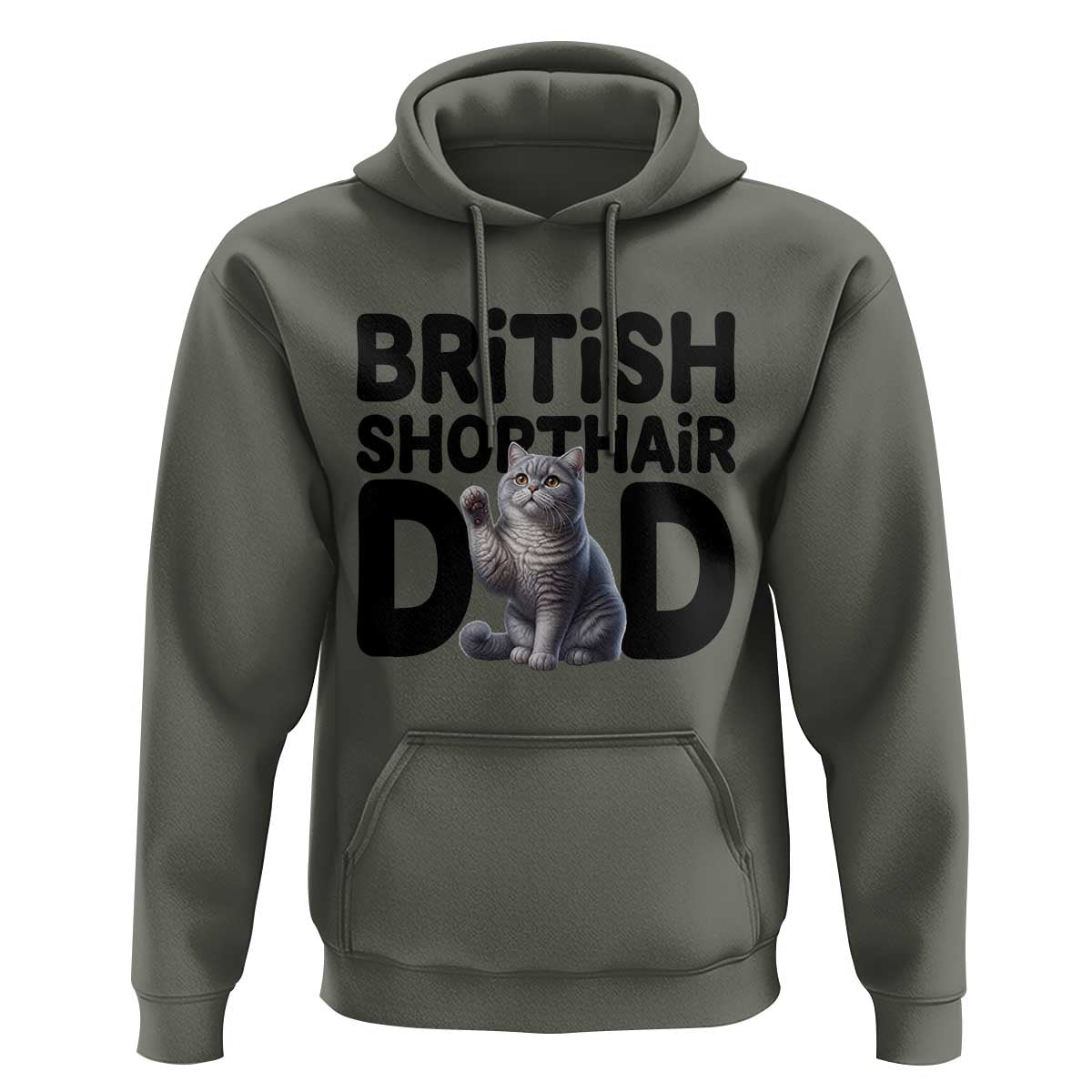 Proud British Shorthair Dad Hoodie Cute Cat Fathers Day Gift