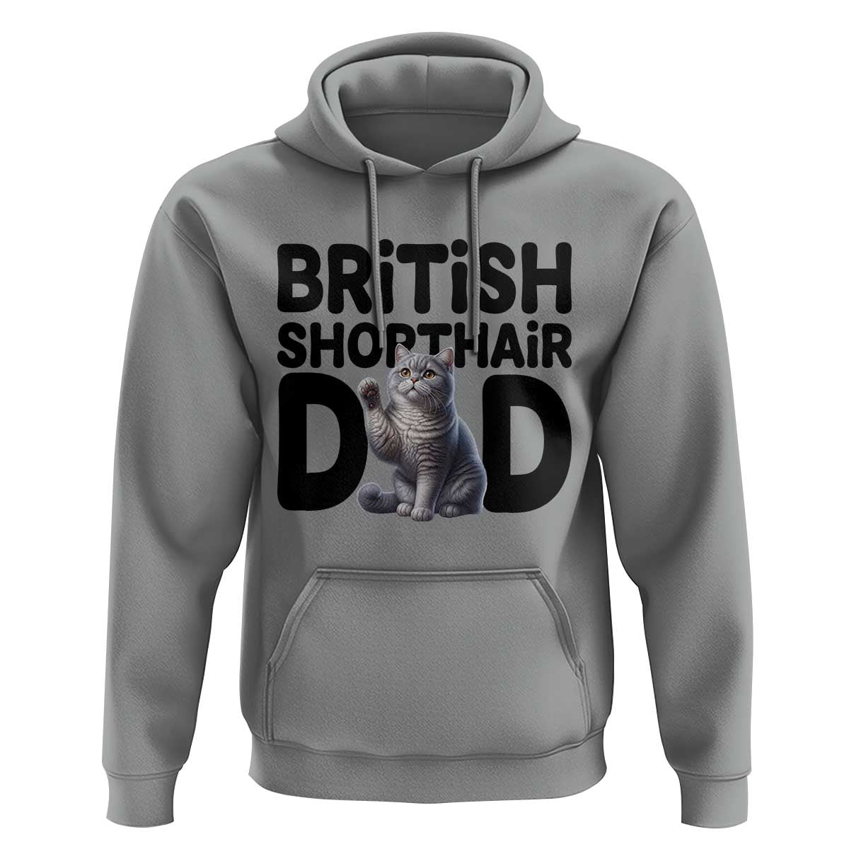 Proud British Shorthair Dad Hoodie Cute Cat Fathers Day Gift