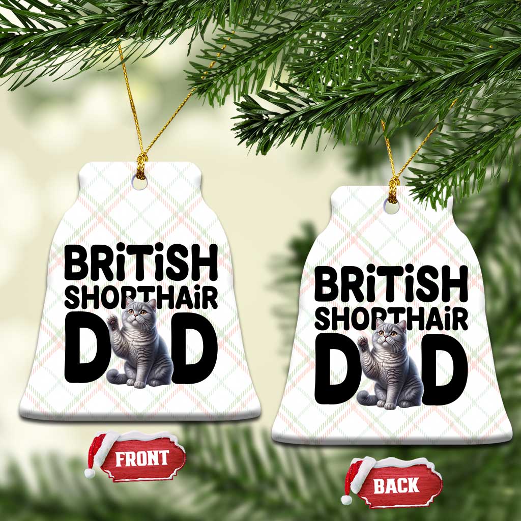 Proud British Shorthair Dad Ceramic Ornament Cute Cat Fathers Day Gift