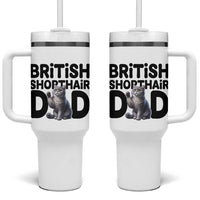Proud British Shorthair Dad Tumbler With Handle Cute Cat Fathers Day Gift