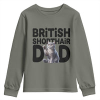 Proud British Shorthair Dad Youth Sweatshirt Cute Cat Fathers Day Gift
