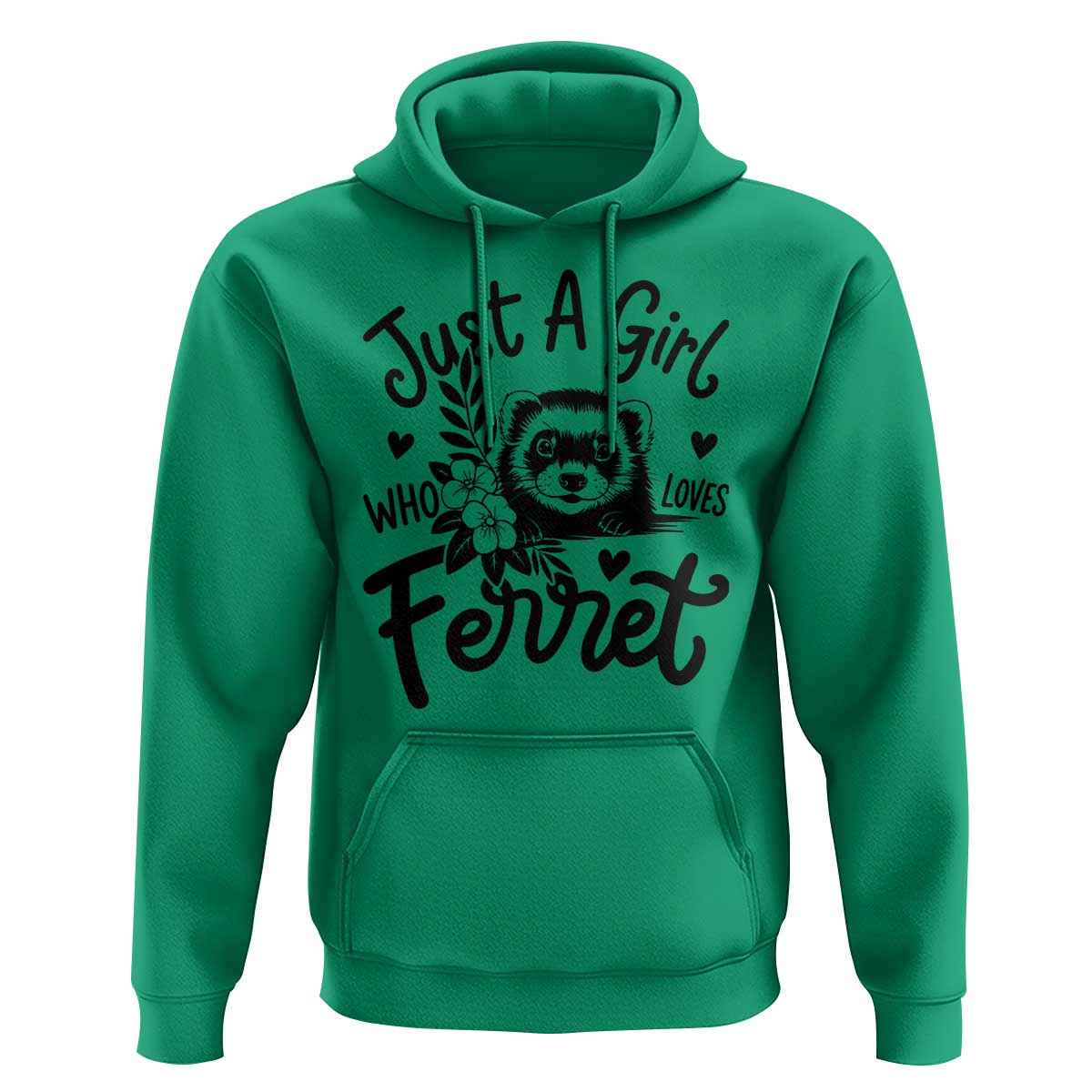 Just a Girl Who Loves Ferrets Hoodie Exotic Pet Owner Gift