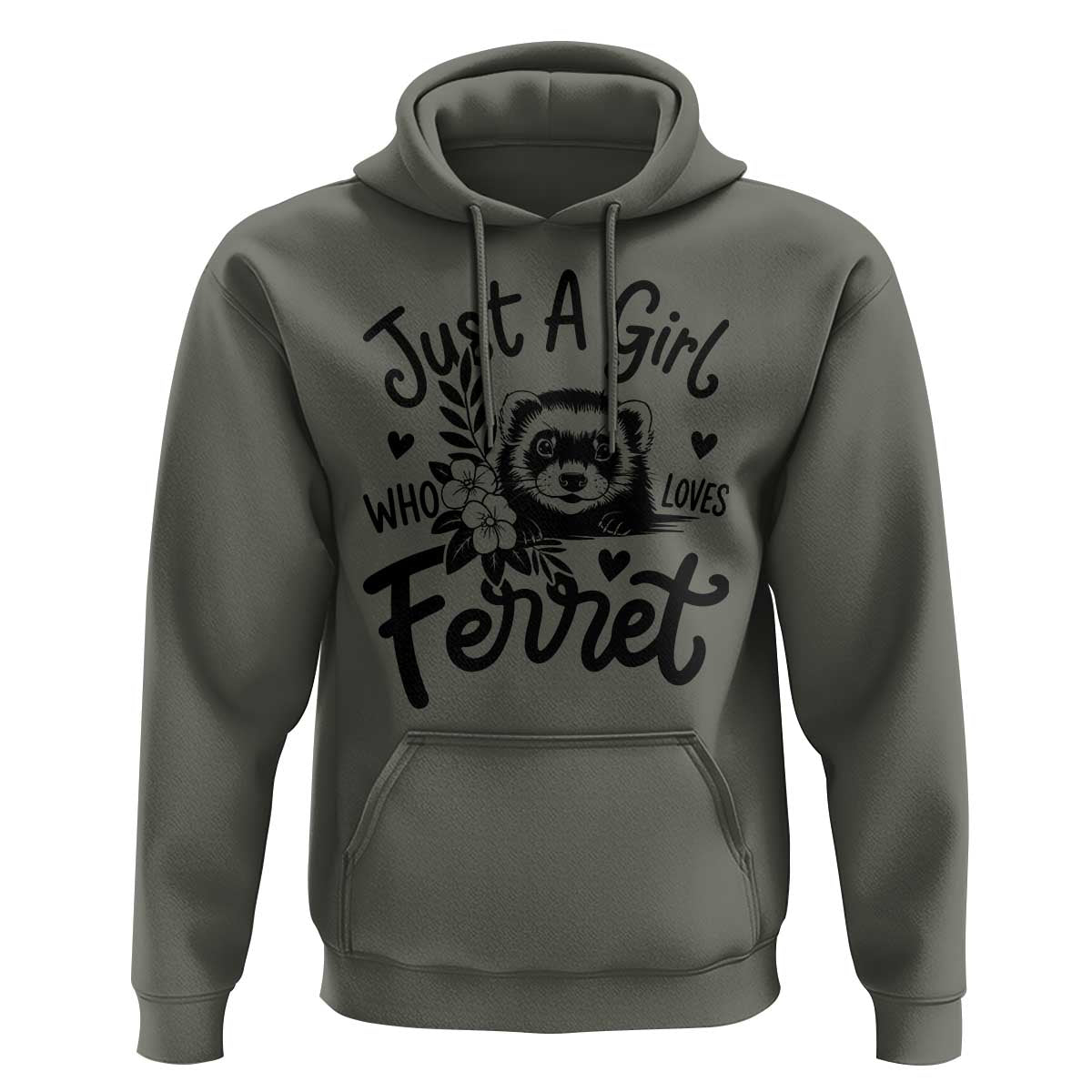 Just a Girl Who Loves Ferrets Hoodie Exotic Pet Owner Gift