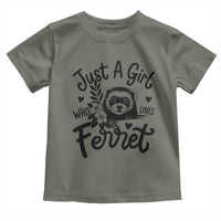 Just a Girl Who Loves Ferrets Toddler T Shirt Exotic Pet Owner Gift