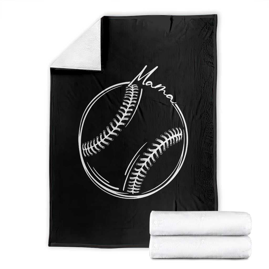 Baseball Mama Graphic Throw Blanket Game Day Gift For Baseball Moms