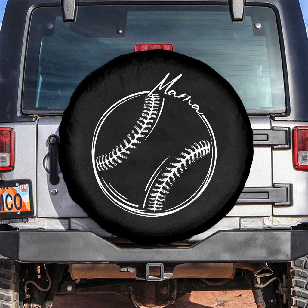 Baseball Mama Graphic Spare Tire Cover Game Day Gift For Baseball Moms