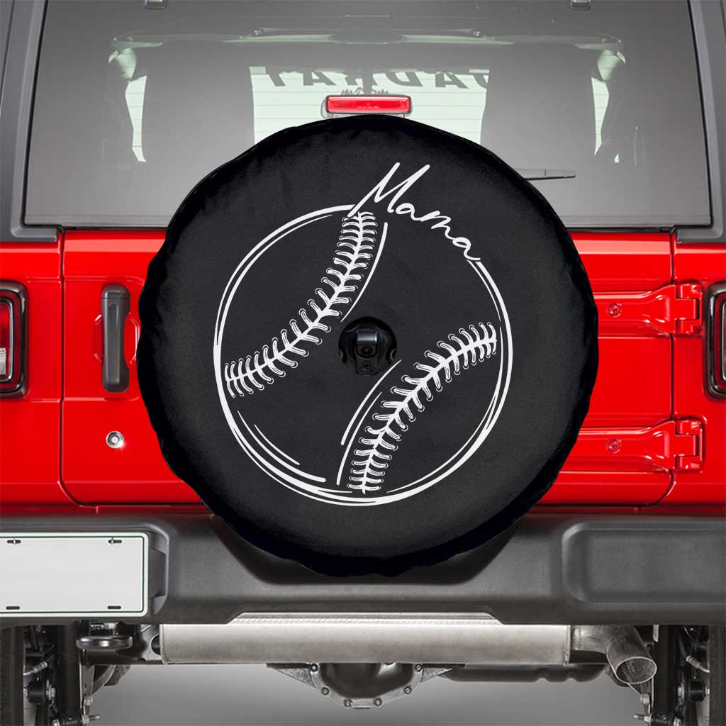 Baseball Mama Graphic Spare Tire Cover Game Day Gift For Baseball Moms