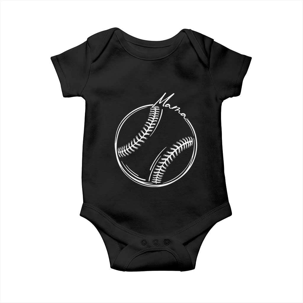 Baseball Mama Graphic Baby Onesie Game Day Gift For Baseball Moms