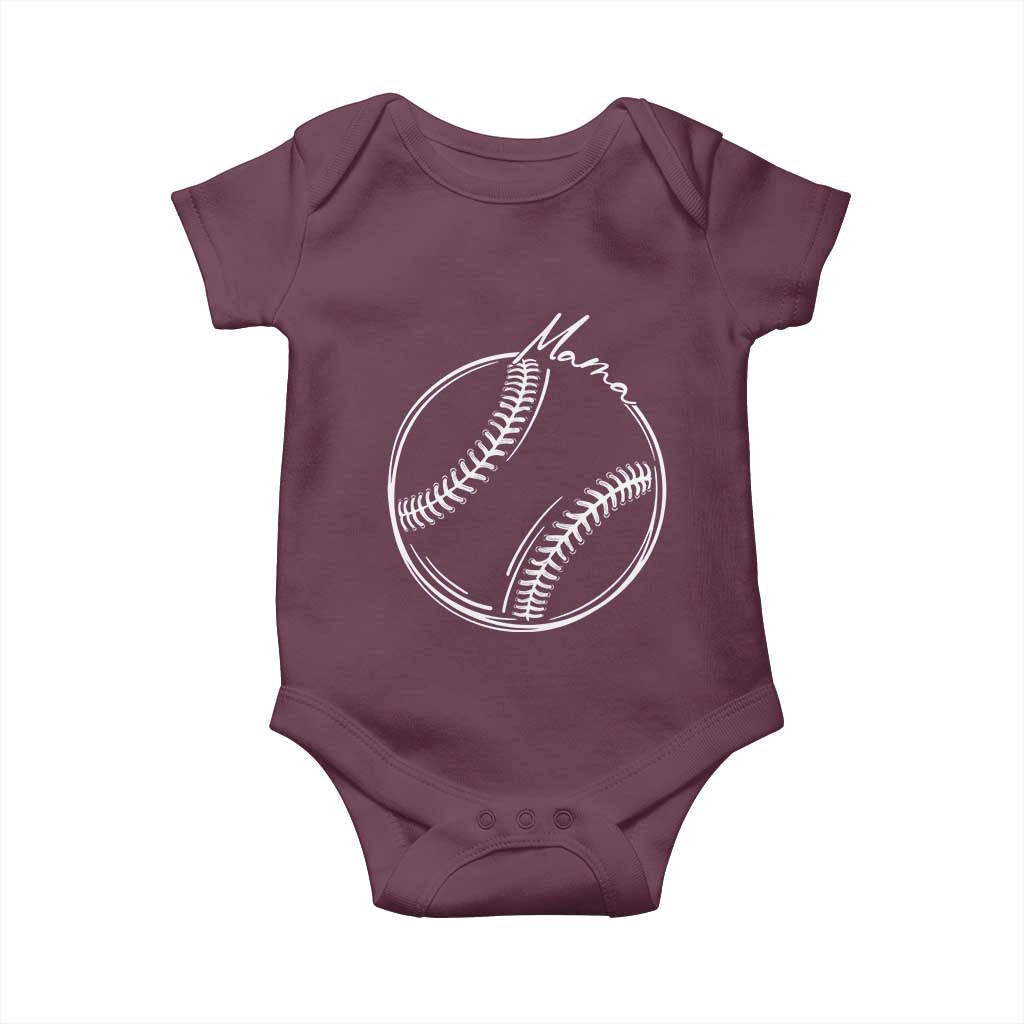 Baseball Mama Graphic Baby Onesie Game Day Gift For Baseball Moms