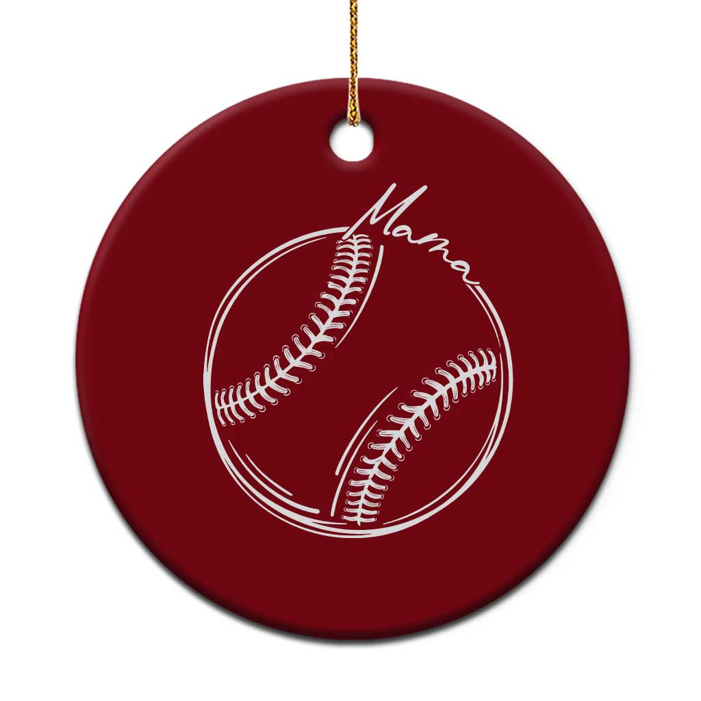 Baseball Mama Graphic Ceramic Ornament Game Day Gift For Baseball Moms