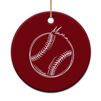 Baseball Mama Graphic Ceramic Ornament Game Day Gift For Baseball Moms