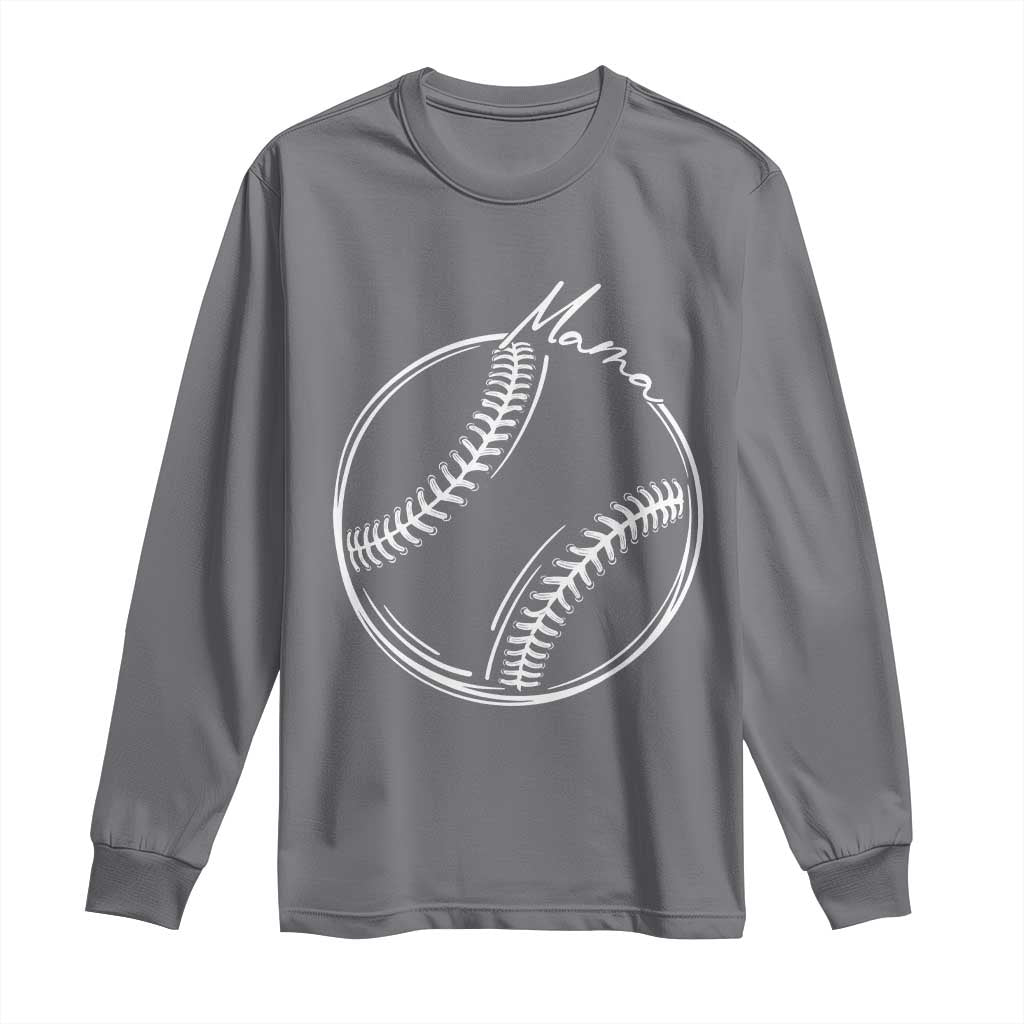 Baseball Mama Graphic Long Sleeve Shirt Game Day Gift For Baseball Moms