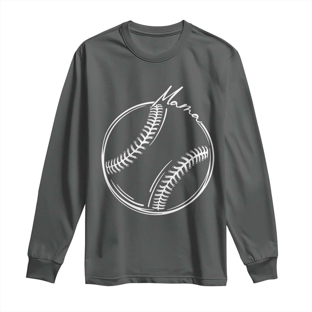 Baseball Mama Graphic Long Sleeve Shirt Game Day Gift For Baseball Moms