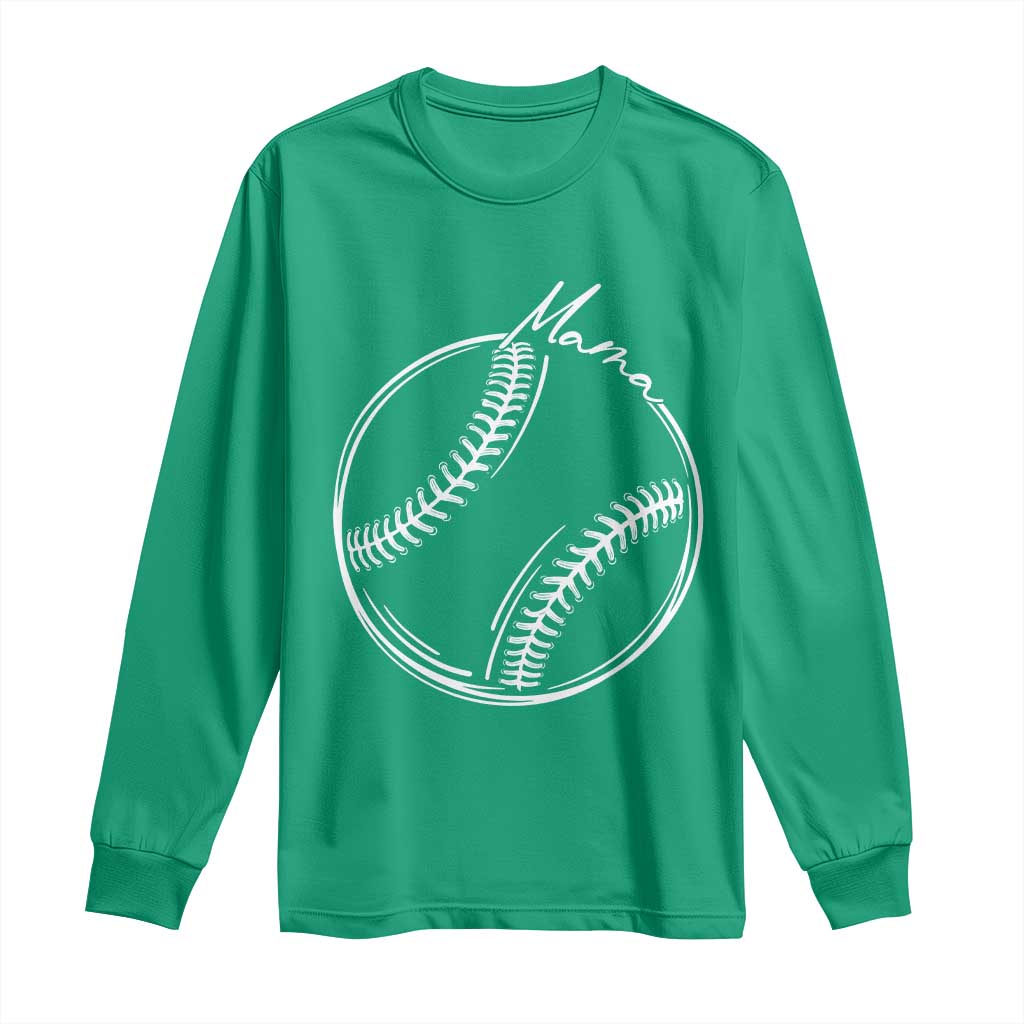 Baseball Mama Graphic Long Sleeve Shirt Game Day Gift For Baseball Moms
