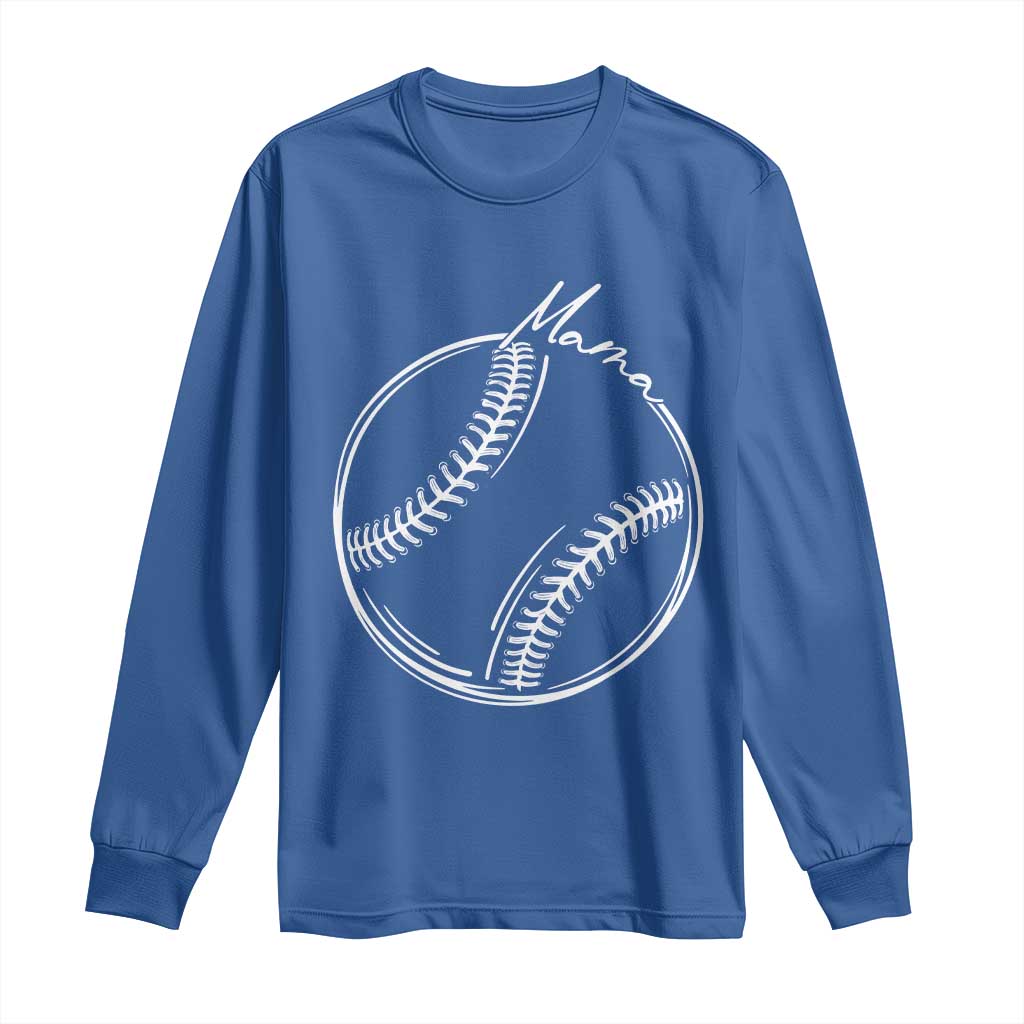 Baseball Mama Graphic Long Sleeve Shirt Game Day Gift For Baseball Moms
