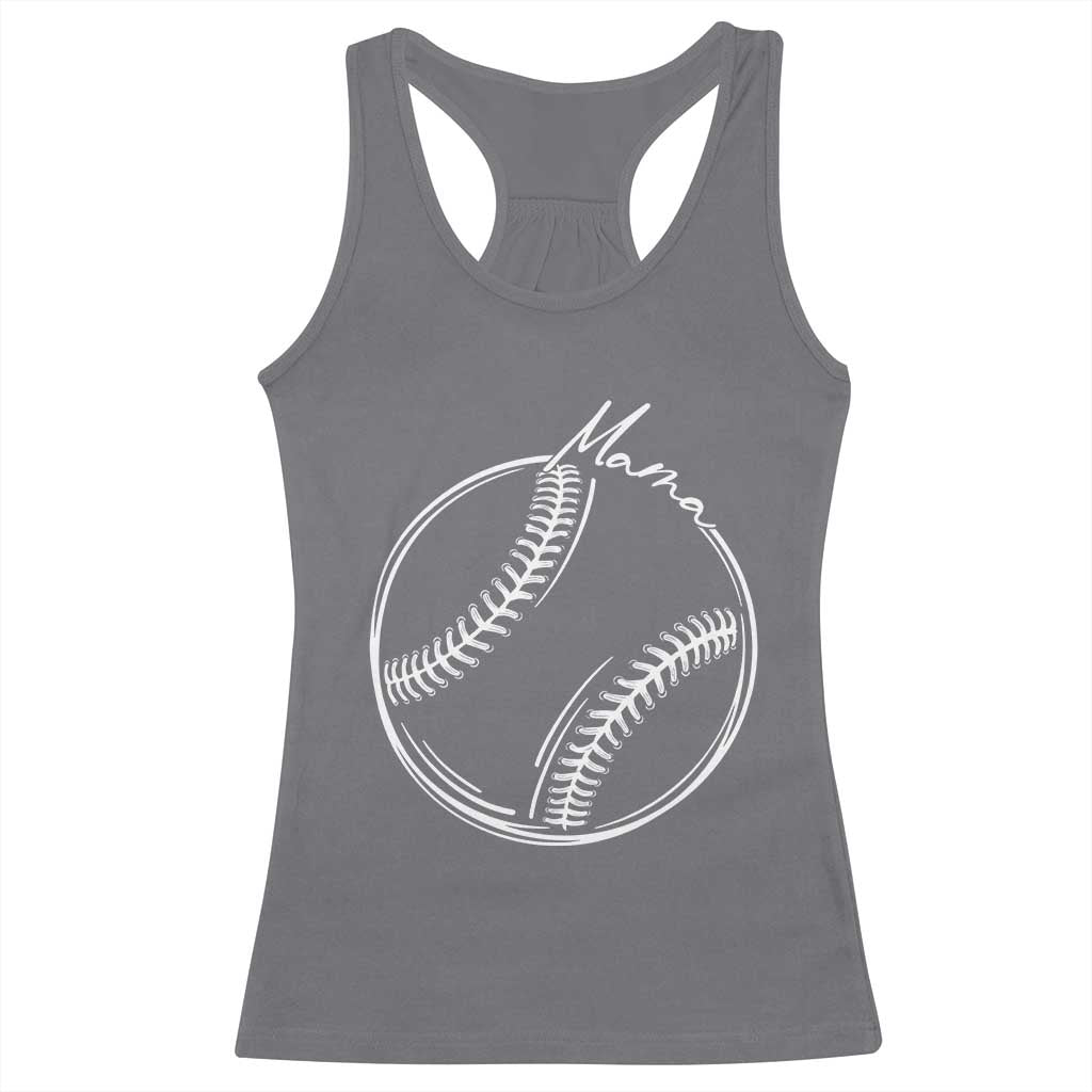 Baseball Mama Graphic Racerback Tank Top Game Day Gift For Baseball Moms