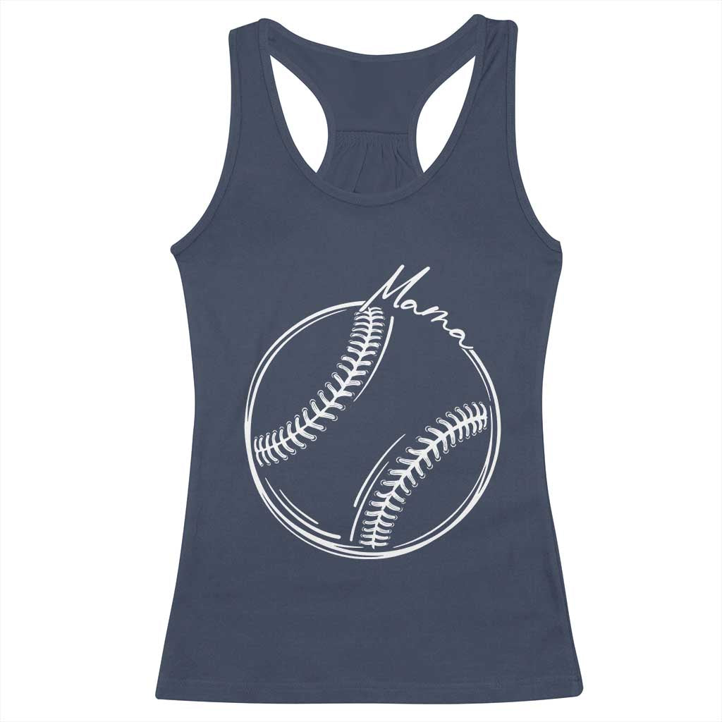 Baseball Mama Graphic Racerback Tank Top Game Day Gift For Baseball Moms