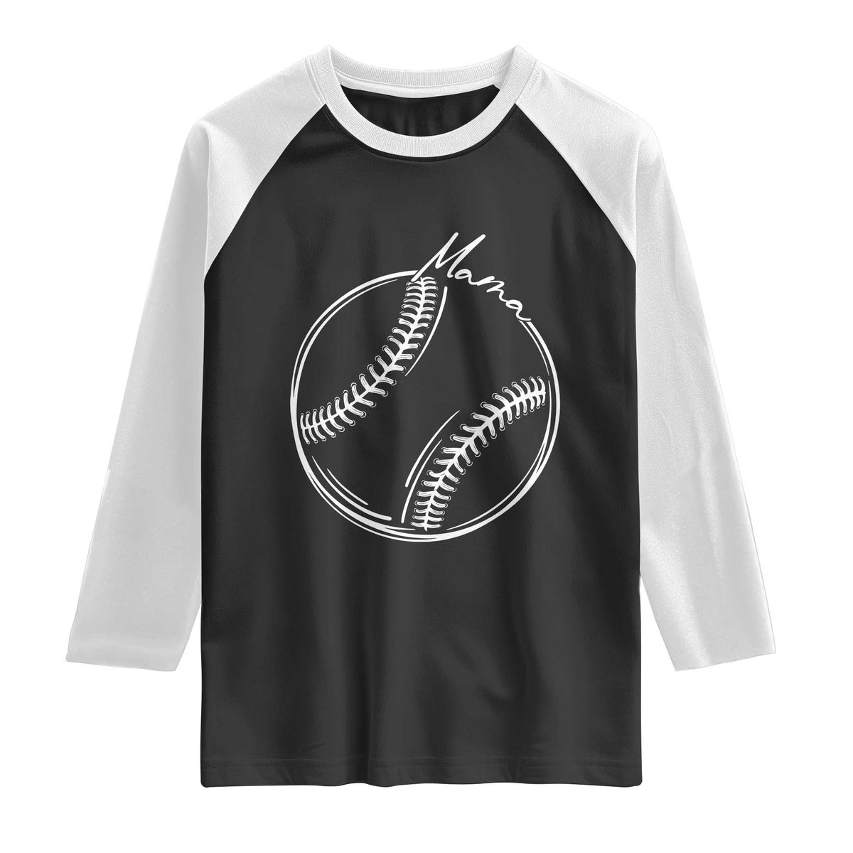 Baseball Mama Graphic Raglan Shirt Game Day Gift For Baseball Moms