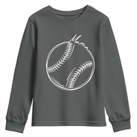 Baseball Mama Graphic Youth Sweatshirt Game Day Gift For Baseball Moms