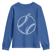 Baseball Mama Graphic Youth Sweatshirt Game Day Gift For Baseball Moms