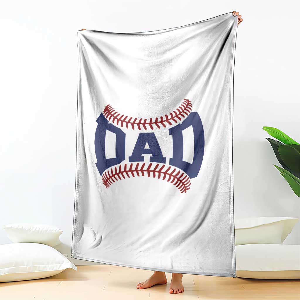 Proud Baseball Dad Throw Blanket Game Day Gift For Him