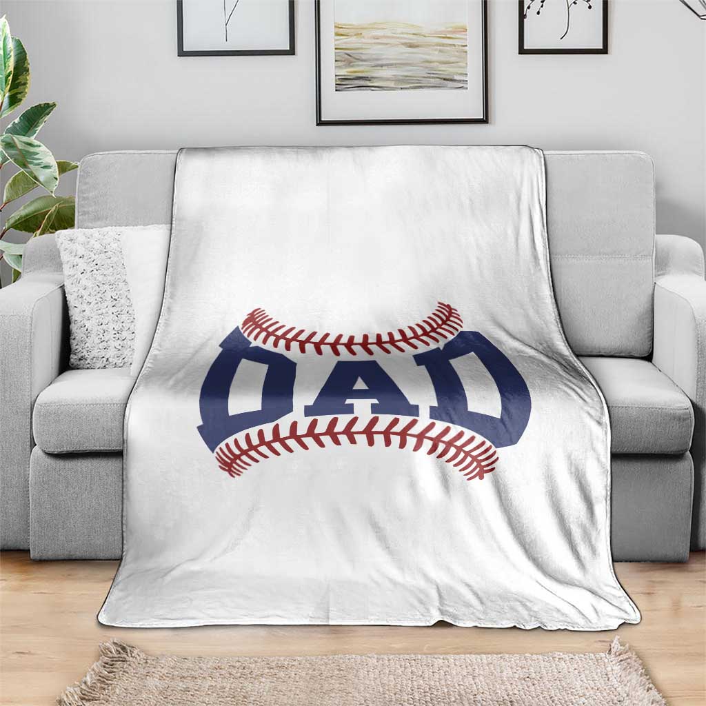 Proud Baseball Dad Throw Blanket Game Day Gift For Him