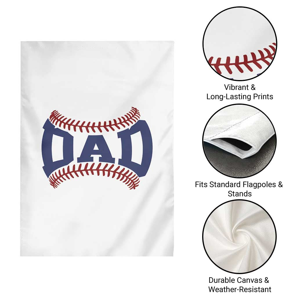 Proud Baseball Dad Garden Flag Game Day Gift For Him
