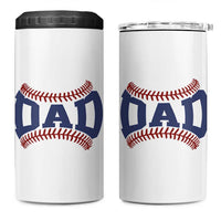 Proud Baseball Dad 4 in 1 Can Cooler Tumbler Game Day Gift For Him