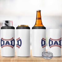 Proud Baseball Dad 4 in 1 Can Cooler Tumbler Game Day Gift For Him