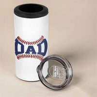 Proud Baseball Dad 4 in 1 Can Cooler Tumbler Game Day Gift For Him