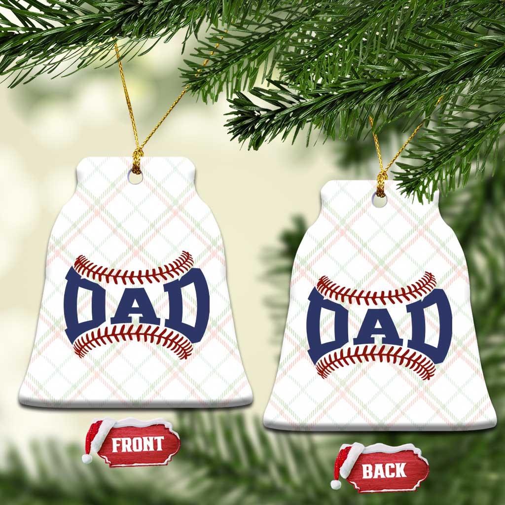 Proud Baseball Dad Ceramic Ornament Game Day Gift For Him