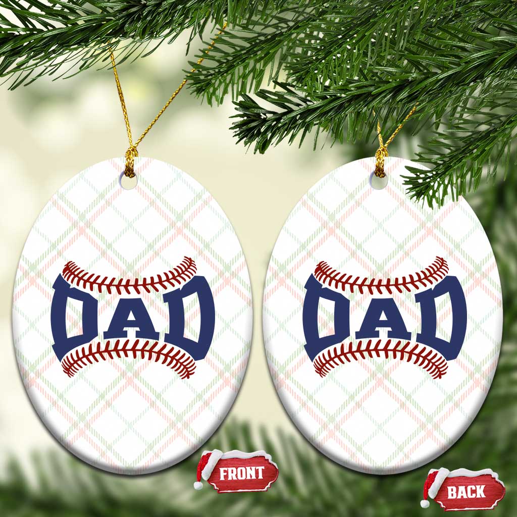 Proud Baseball Dad Ceramic Ornament Game Day Gift For Him