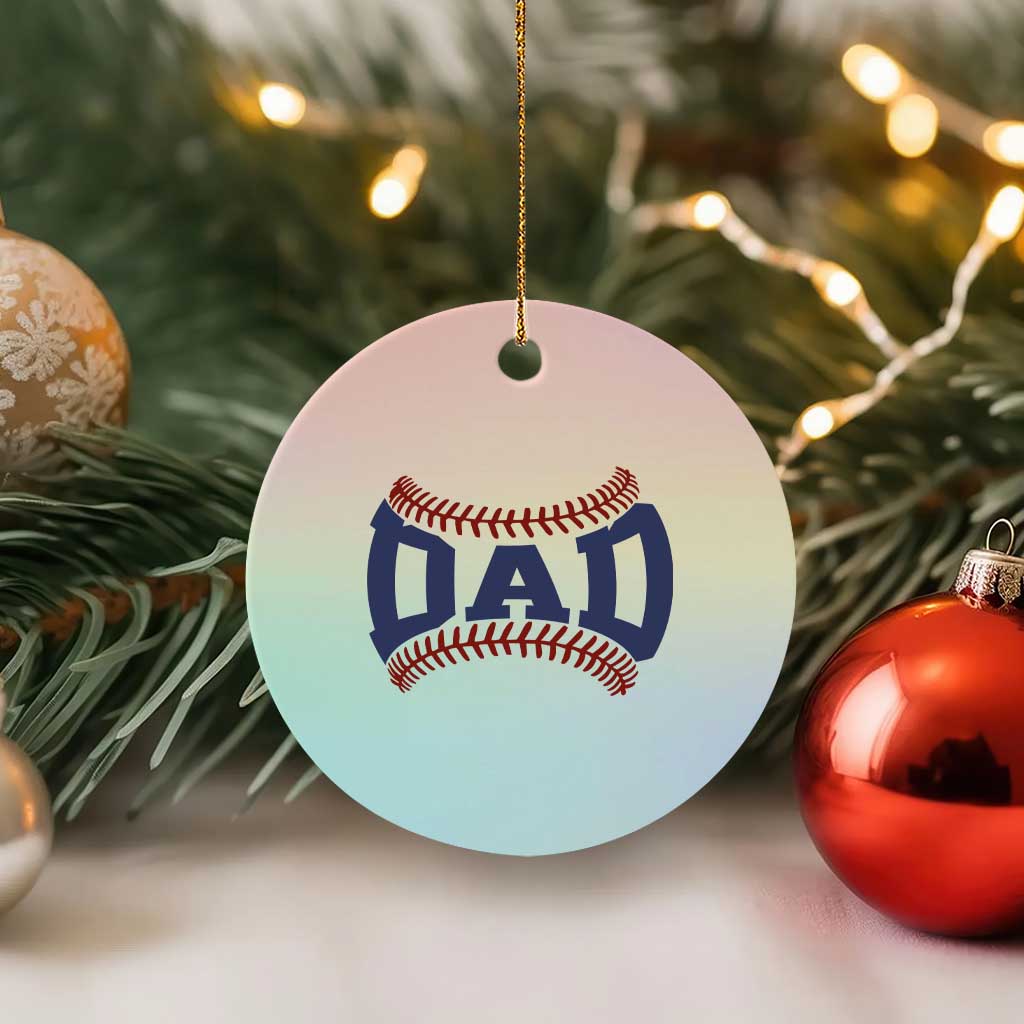 Proud Baseball Dad Ceramic Ornament Game Day Gift For Him