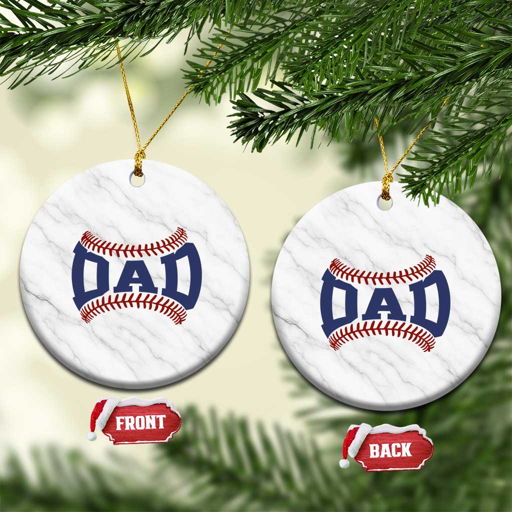 Proud Baseball Dad Ceramic Ornament Game Day Gift For Him