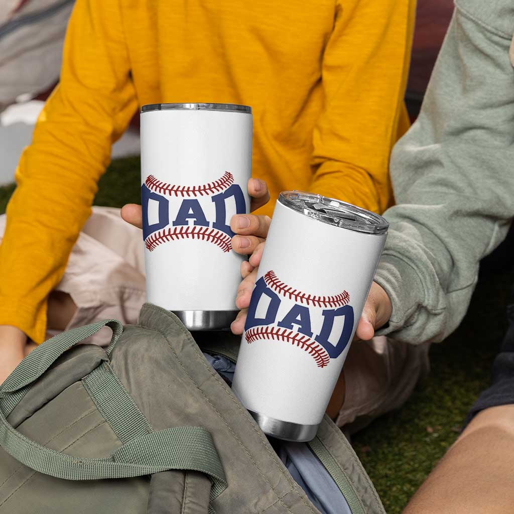 Proud Baseball Dad Tumbler Cup Game Day Gift For Him