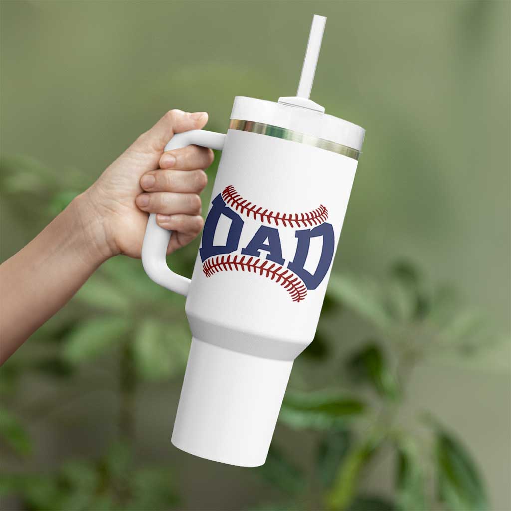 Proud Baseball Dad Tumbler With Handle Game Day Gift For Him