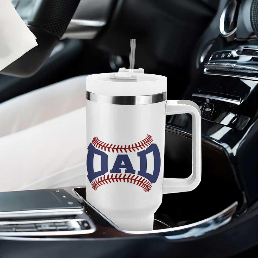 Proud Baseball Dad Tumbler With Handle Game Day Gift For Him