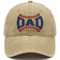 Proud Baseball Dad Washed Cotton Baseball Cap Game Day Gift For Him