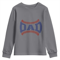 Proud Baseball Dad Youth Sweatshirt Game Day Gift For Him