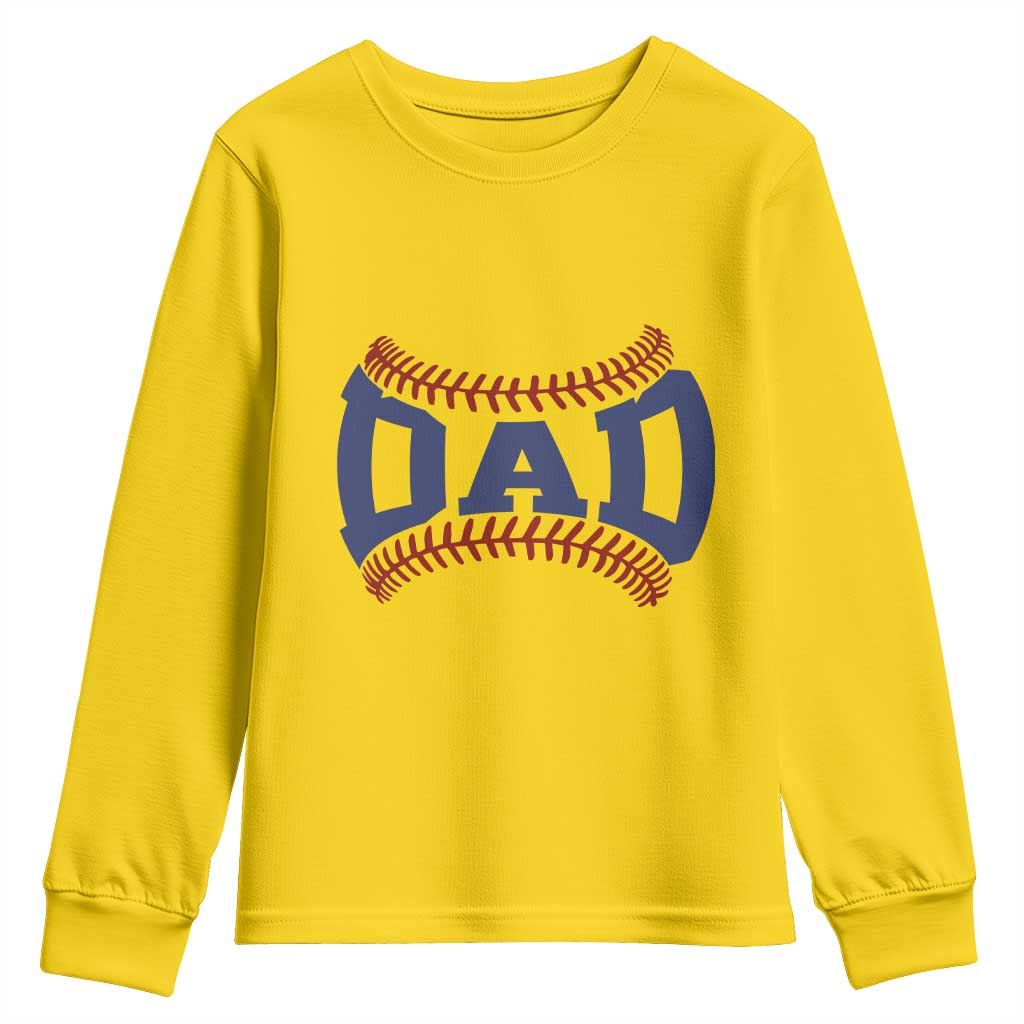 Proud Baseball Dad Youth Sweatshirt Game Day Gift For Him
