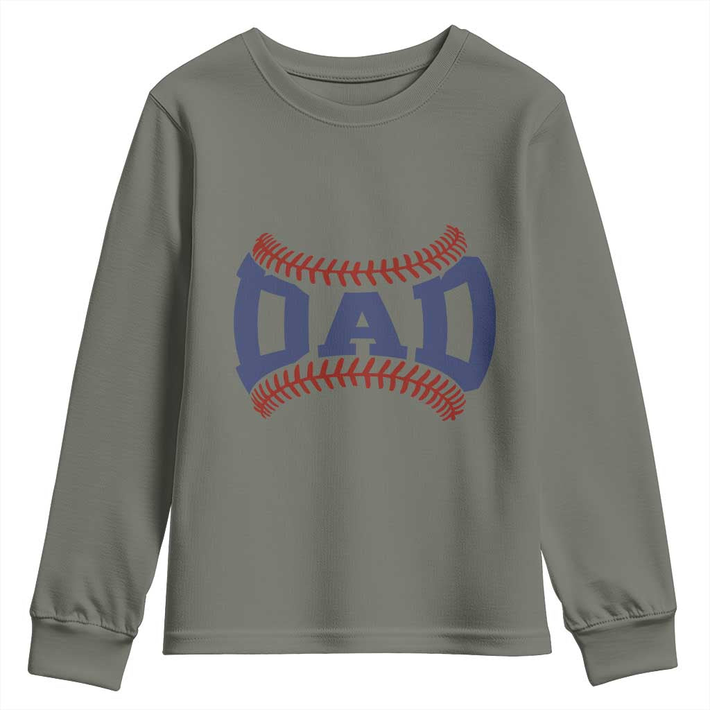 Proud Baseball Dad Youth Sweatshirt Game Day Gift For Him