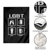 LGBT Let's Get Beers Tonight Garden Flag Funny Beer Drinking