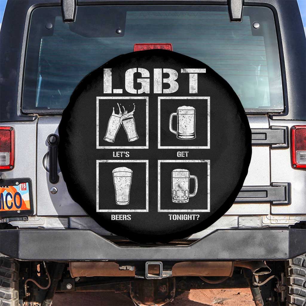 LGBT Let's Get Beers Tonight Spare Tire Cover Funny Beer Drinking