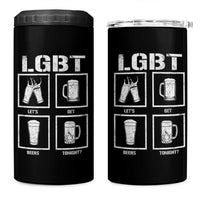 LGBT Let's Get Beers Tonight 4 in 1 Can Cooler Tumbler Funny Beer Drinking