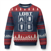 LGBT Let's Get Beers Tonight Ugly Christmas Sweater Funny Beer Drinking