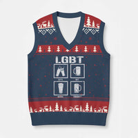 LGBT Let's Get Beers Tonight V-Neck Knit Sweater Vest Funny Beer Drinking