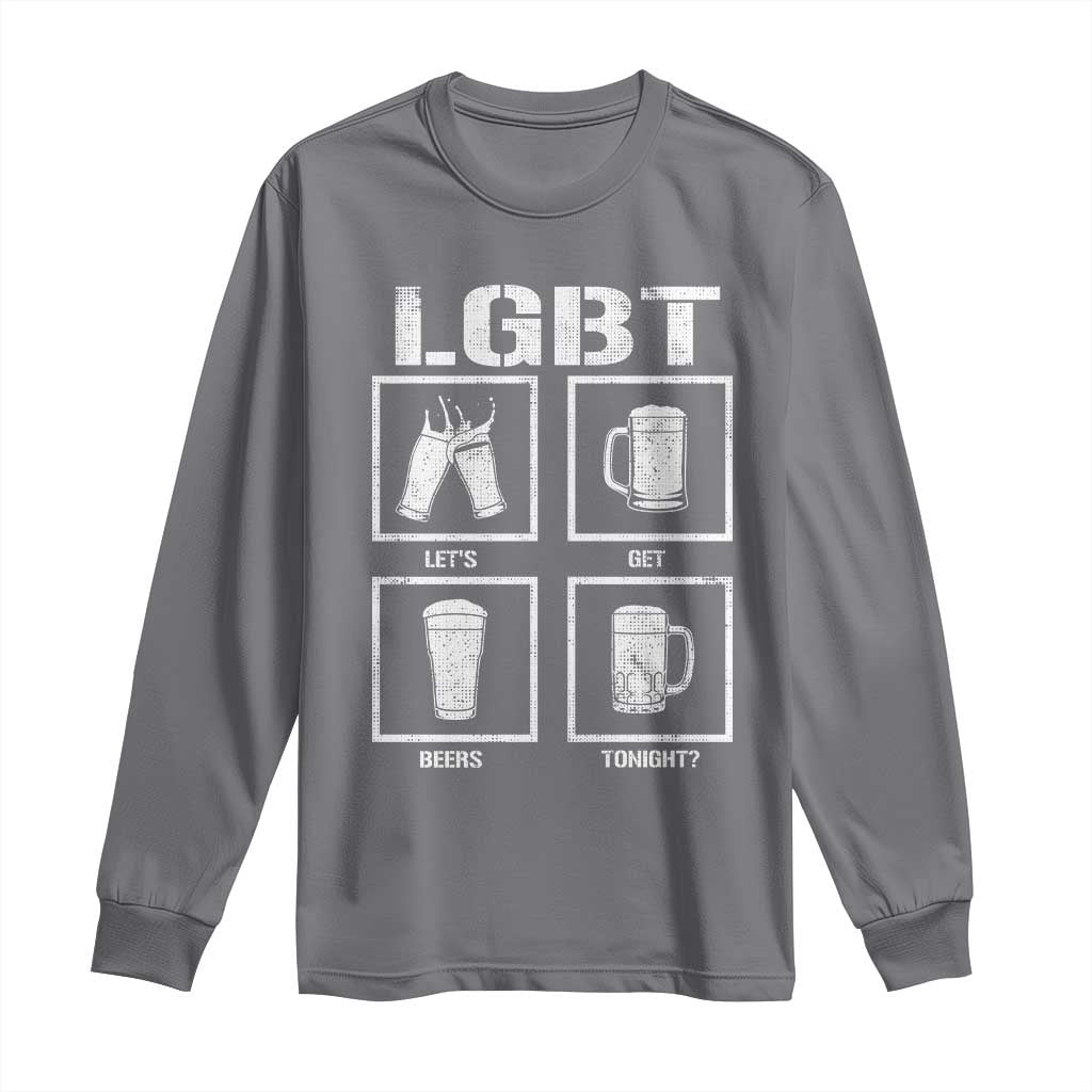LGBT Let's Get Beers Tonight Long Sleeve Shirt Funny Beer Drinking