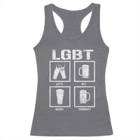 LGBT Let's Get Beers Tonight Racerback Tank Top Funny Beer Drinking
