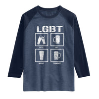LGBT Let's Get Beers Tonight Raglan Shirt Funny Beer Drinking