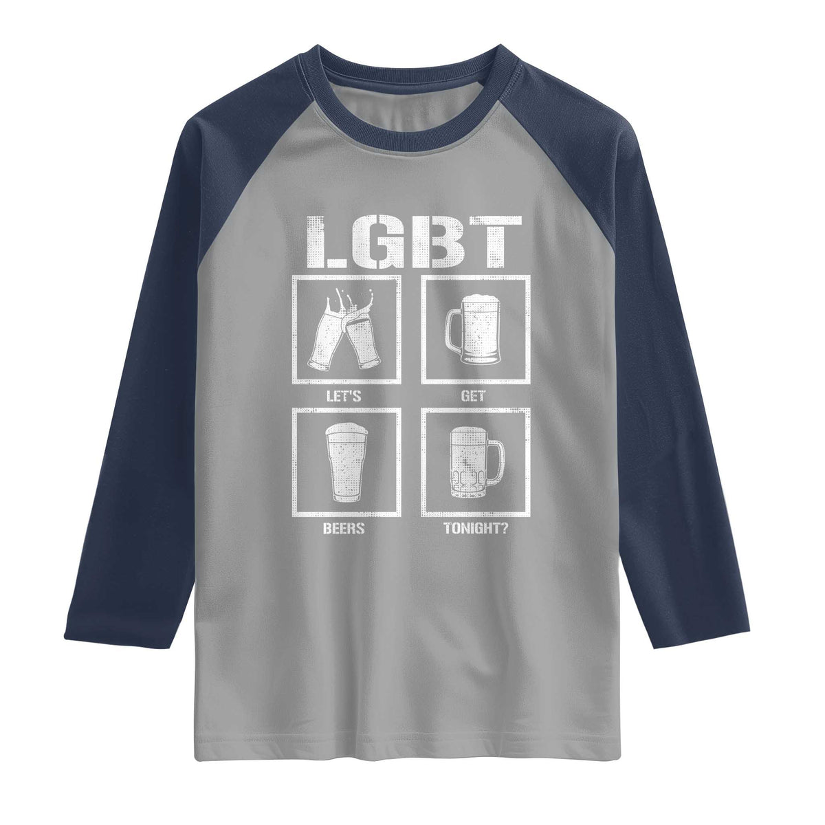LGBT Let's Get Beers Tonight Raglan Shirt Funny Beer Drinking